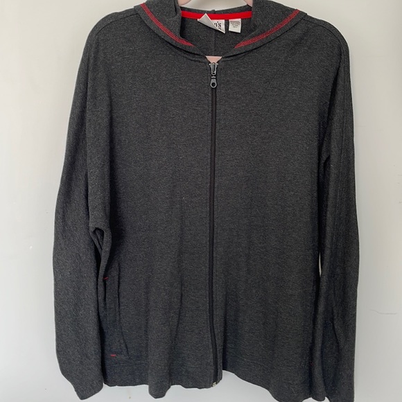 chikoページ Chico's | Tops | Chicos Sz 3 Lxl Dark Gray Wred Stitching Front